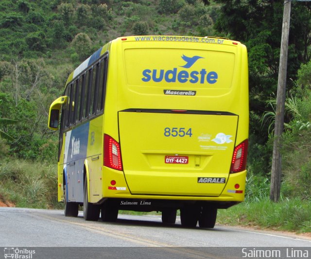 Viação Sudeste 8554 na cidade de Iúna, Espírito Santo, Brasil, por Saimom  Lima. ID da foto: 4561478.