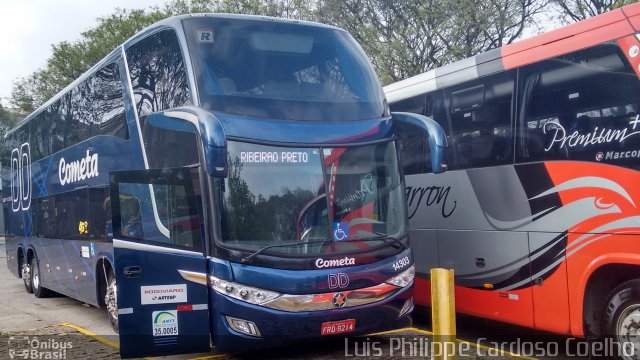 Viação Cometa 14303 na cidade de São Paulo, São Paulo, Brasil, por Luis Philippe Cardoso Coelho. Número da foto: #4561207.
