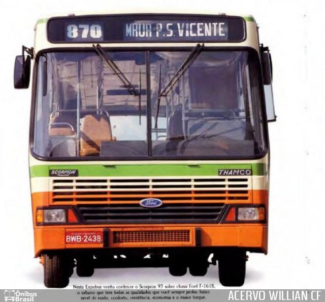EAOSA - Empresa Auto Ônibus Santo André 870 na cidade de São Paulo, São Paulo, Brasil, por Willian Caminha Fonseca. Número da foto: #4561971.