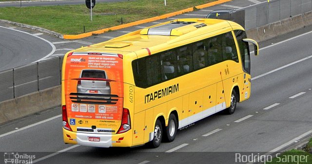 Viação Itapemirim 60703 na cidade de Aparecida, São Paulo, Brasil, por Rodrigo S. G Busólogo do Brasil. ID da foto: 4565218.