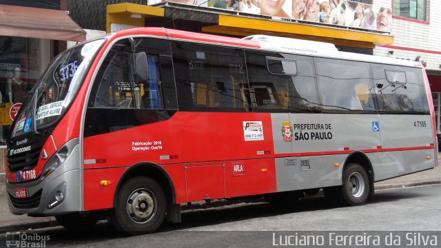 Pêssego Transportes 4 7168 na cidade de São Paulo, São Paulo, Brasil, por Luciano Ferreira da Silva. ID da foto: 4564916.