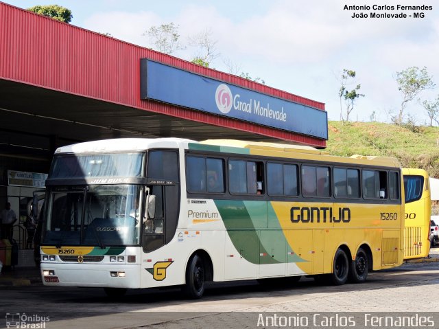 Empresa Gontijo de Transportes 15260 na cidade de João Monlevade, Minas Gerais, Brasil, por Antonio Carlos Fernandes. ID da foto: 4563700.