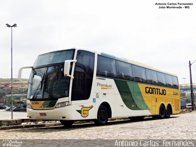 Empresa Gontijo de Transportes 12385 na cidade de João Monlevade, Minas Gerais, Brasil, por Antonio Carlos Fernandes. ID da foto: 4566090.