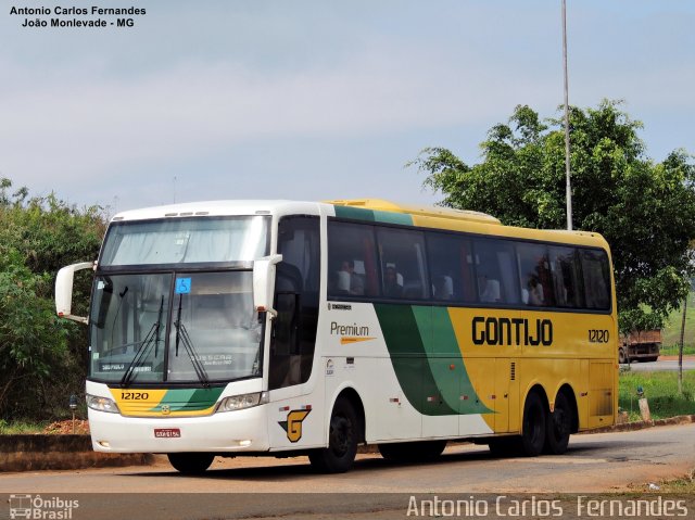 Empresa Gontijo de Transportes 12120 na cidade de João Monlevade, Minas Gerais, Brasil, por Antonio Carlos Fernandes. Número da foto: #4566120.