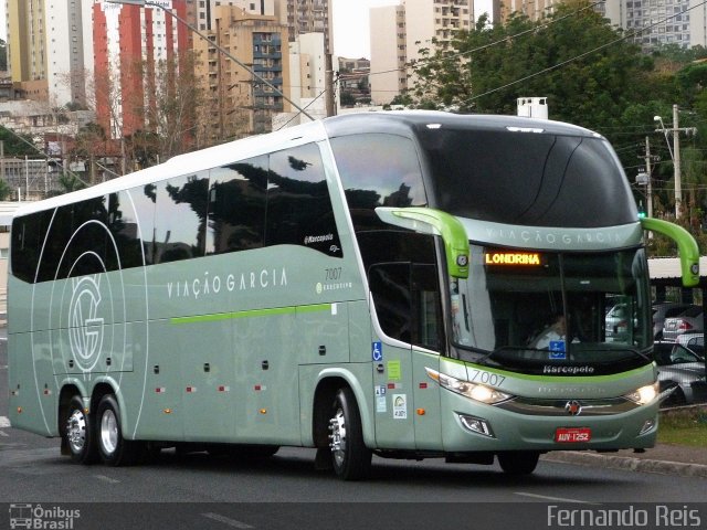 Viação Garcia 7007 na cidade de Ribeirão Preto, São Paulo, Brasil, por Fernando Reis. ID da foto: 4566093.