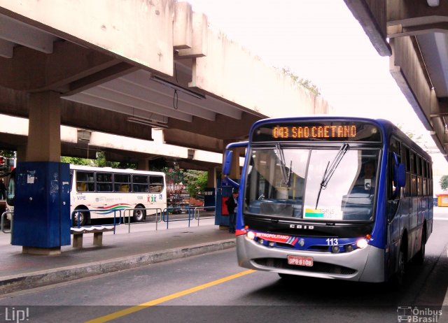 Trans Bus Transportes Coletivos 113 na cidade de São Caetano do Sul, São Paulo, Brasil, por Felipe Vitor Paixão Vieira. ID da foto: 4503332.