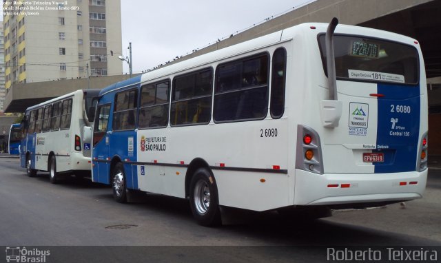 Transcooper > Norte Buss 2 6080 na cidade de São Paulo, São Paulo, Brasil, por Roberto Teixeira. ID da foto: 4503492.