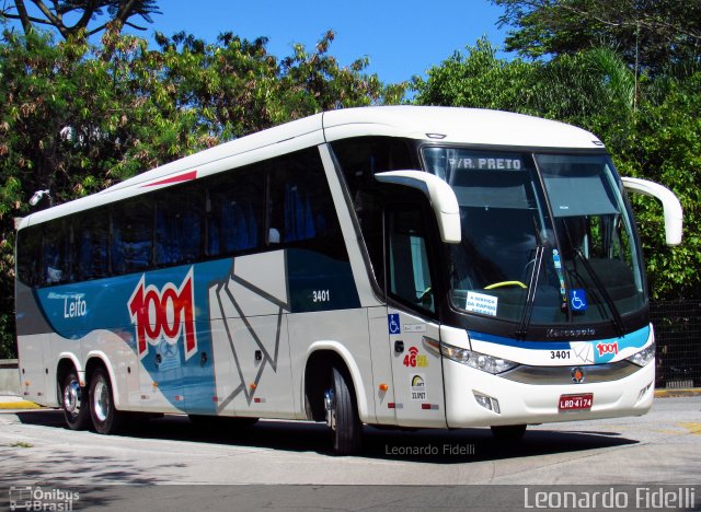 Auto Viação 1001 3401 na cidade de São Paulo, São Paulo, Brasil, por Leonardo Fidelli. ID da foto: 4569405.