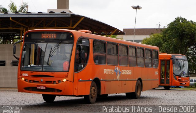 VCG - Viação Campos Gerais 985 na cidade de Ponta Grossa, Paraná, Brasil, por Cristiano Soares da Silva. Número da foto: #4571510.