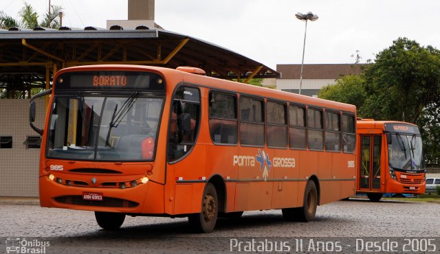 VCG - Viação Campos Gerais 985 na cidade de Ponta Grossa, Paraná, Brasil, por Cristiano Soares da Silva. ID da foto: 4571510.