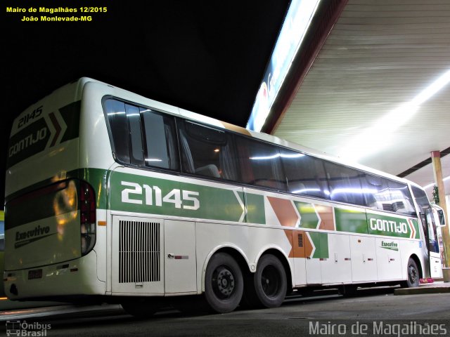 Empresa Gontijo de Transportes 21145 na cidade de João Monlevade, Minas Gerais, Brasil, por Mairo de Magalhães. ID da foto: 4571453.