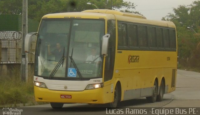 Kaissara - Viação Caiçara 15704 na cidade de Recife, Pernambuco, Brasil, por Lucas Ramos. ID da foto: 4572405.