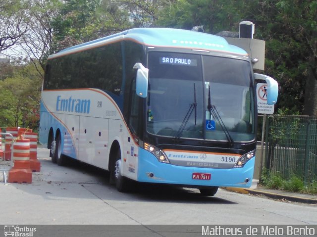Emtram 5190 na cidade de São Paulo, São Paulo, Brasil, por Matheus de Melo Bento. Número da foto: #4572093.