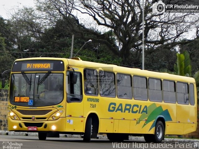 Viação Garcia 7569 na cidade de Maringá, Paraná, Brasil, por Victor Hugo Guedes Pereira. Número da foto: #4506098.