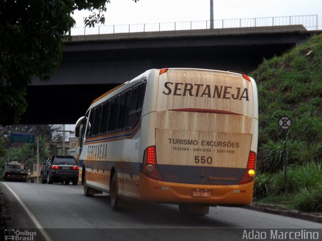 Viação Sertaneja 550 na cidade de Belo Horizonte, Minas Gerais, Brasil, por Adão Raimundo Marcelino. Número da foto: #4506683.