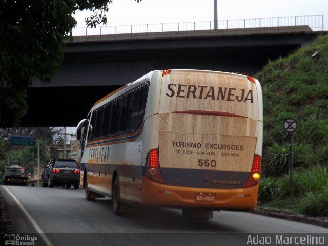 Viação Sertaneja 550 na cidade de Belo Horizonte, Minas Gerais, Brasil, por Adão Raimundo Marcelino. ID da foto: 4506683.