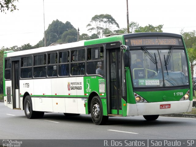 Viação Santa Brígida 1 1759 na cidade de São Paulo, São Paulo, Brasil, por Rafael Santos. ID da foto: 4506911.