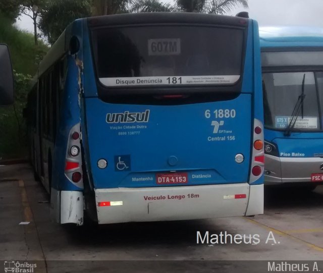 Viação Cidade Dutra 6 1880 na cidade de São Paulo, São Paulo, Brasil, por Matheus Ariel. Número da foto: #4505038.