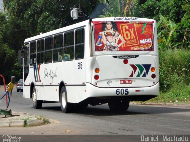 Transportes Urbanos São Miguel de Ilhéus 605 na cidade de Ilhéus, Bahia, Brasil, por Daniel  Machado. ID da foto: 4505602.