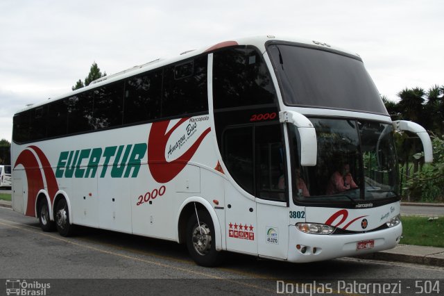 Eucatur - Empresa União Cascavel de Transportes e Turismo 3802 na cidade de Curitiba, Paraná, Brasil, por Douglas Paternezi. ID da foto: 4508165.