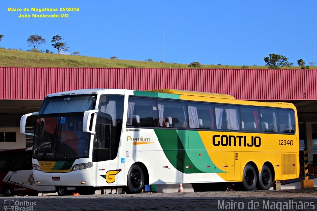 Empresa Gontijo de Transportes 12340 na cidade de João Monlevade, Minas Gerais, Brasil, por Mairo de Magalhães. ID da foto: 4508460.