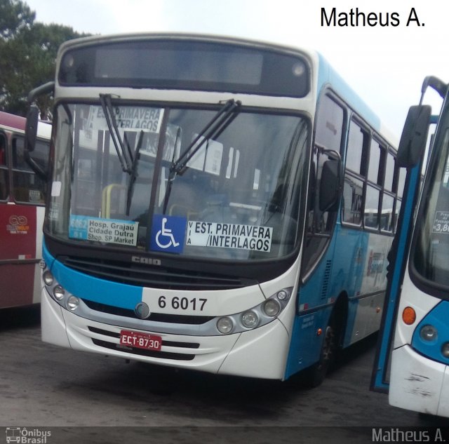 Transwolff Transportes e Turismo 6 6017 na cidade de São Paulo, São Paulo, Brasil, por Matheus Ariel. ID da foto: 4507599.