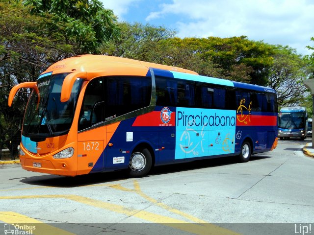 Viação Piracicabana 1672 na cidade de São Paulo, São Paulo, Brasil, por Felipe Vitor Paixão Vieira. ID da foto: 4508195.