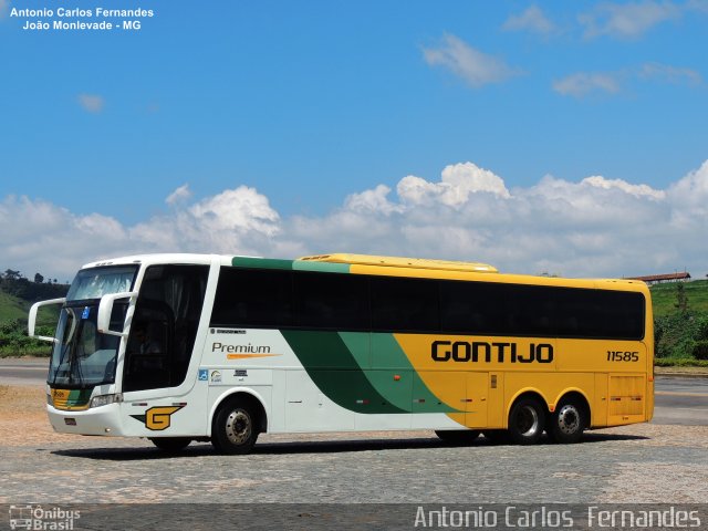 Empresa Gontijo de Transportes 11585 na cidade de João Monlevade, Minas Gerais, Brasil, por Antonio Carlos Fernandes. ID da foto: 4511165.