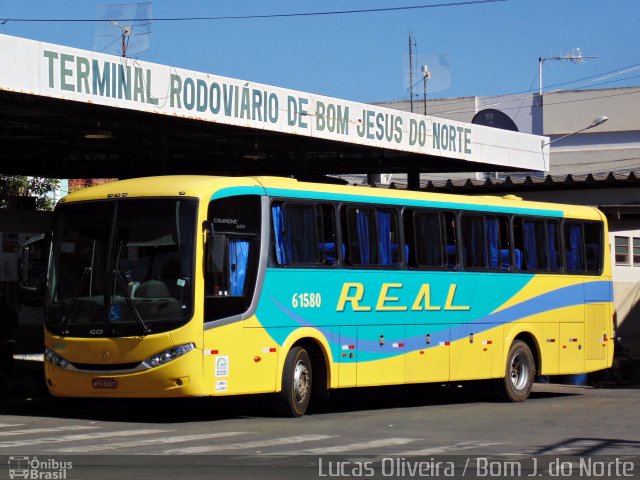 Viação Real Ita 61580 na cidade de Bom Jesus do Norte, Espírito Santo, Brasil, por Lucas Oliveira. Número da foto: #4510549.