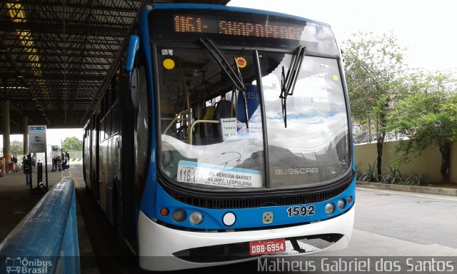 VB Transportes e Turismo 1592 na cidade de Campinas, São Paulo, Brasil, por Matheus Gabriel dos Santos. ID da foto: 4513323.