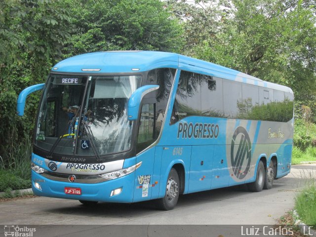 Auto Viação Progresso 6145 na cidade de Recife, Pernambuco, Brasil, por Luiz Carlos de Santana. ID da foto: 4512657.