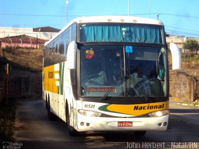 Viação Nacional 10520 na cidade de Natal, Rio Grande do Norte, Brasil, por John Herbert. Número da foto: #4514225.