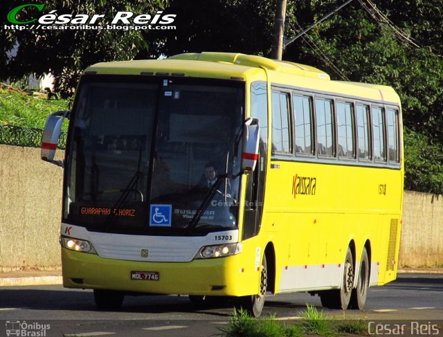 Kaissara - Viação Caiçara 15703 na cidade de Belo Horizonte, Minas Gerais, Brasil, por César Ônibus. ID da foto: 4518781.