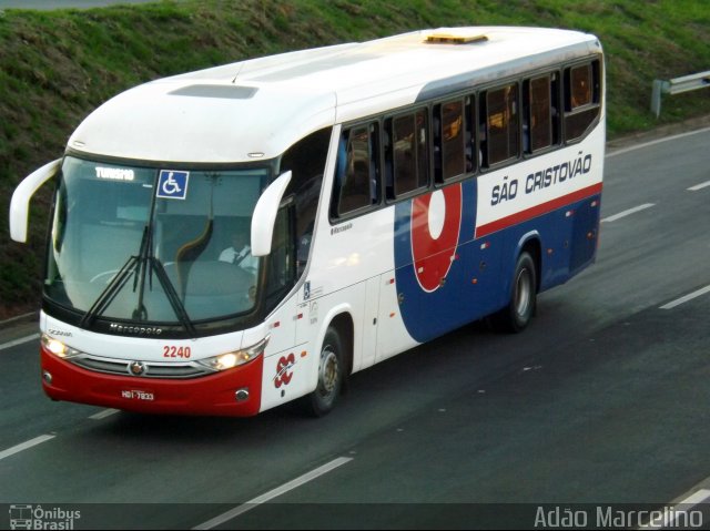 Viação São Cristóvão 2240 na cidade de Belo Horizonte, Minas Gerais, Brasil, por Adão Raimundo Marcelino. ID da foto: 4518537.