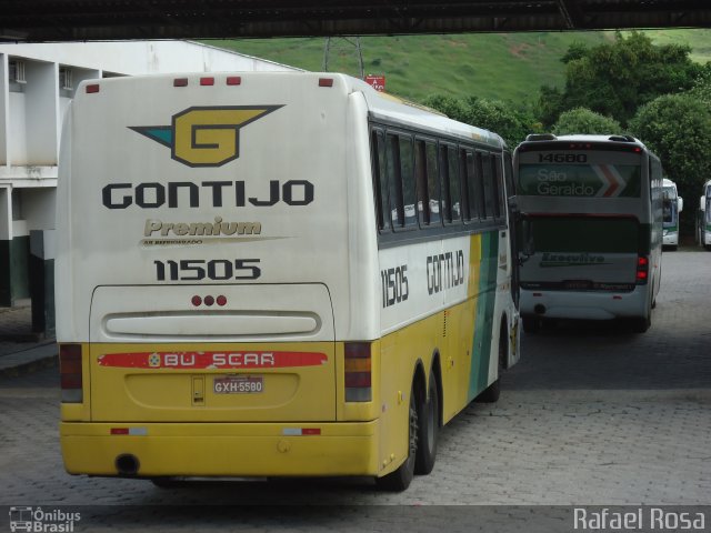 Empresa Gontijo de Transportes 11505 na cidade de Governador Valadares, Minas Gerais, Brasil, por Rafael Rosa. ID da foto: 4517514.