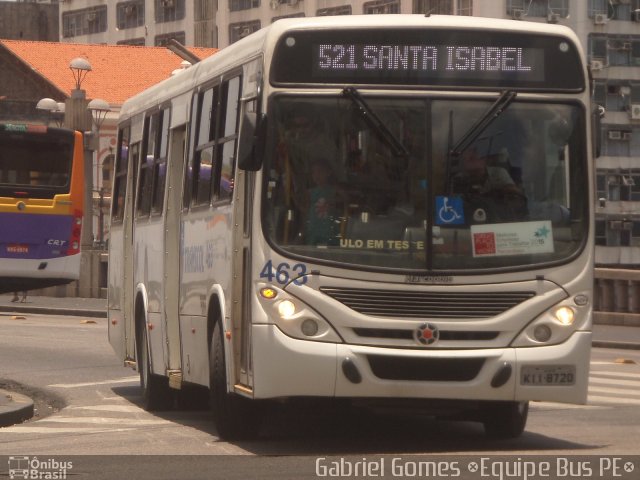 Transcol - Transportes Coletivos Ltda. 463 na cidade de Recife, Pernambuco, Brasil, por Gabriel  Gomes. Número da foto: #4574746.