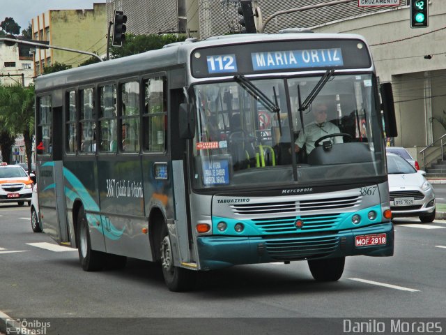 Viação Tabuazeiro 3867 na cidade de Vitória, Espírito Santo, Brasil, por Danilo Moraes. ID da foto: 4573467.