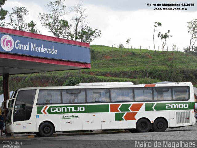 Empresa Gontijo de Transportes 20100 na cidade de João Monlevade, Minas Gerais, Brasil, por Mairo de Magalhães. ID da foto: 4573936.