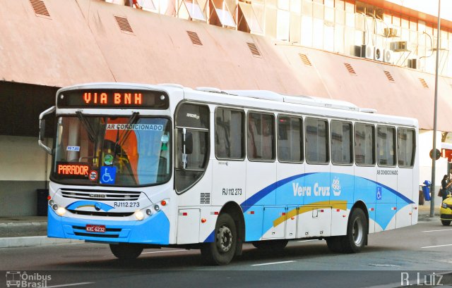 Auto Viação Vera Cruz - Belford Roxo RJ 112.273 na cidade de Rio de Janeiro, Rio de Janeiro, Brasil, por Ricardo Luiz. ID da foto: 4596906.