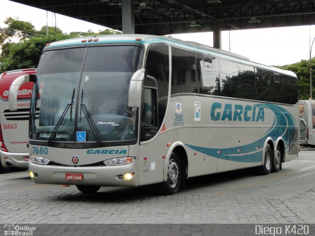 Viação Garcia 7680 na cidade de São Paulo, São Paulo, Brasil, por Diego K420 . Número da foto: #4595772.