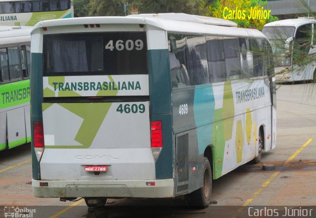 Transbrasiliana Transportes e Turismo 4609 na cidade de Goiânia, Goiás, Brasil, por Carlos Júnior. Número da foto: #4596435.