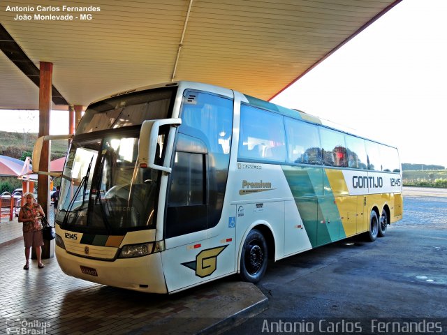 Empresa Gontijo de Transportes 12145 na cidade de João Monlevade, Minas Gerais, Brasil, por Antonio Carlos Fernandes. ID da foto: 4596336.