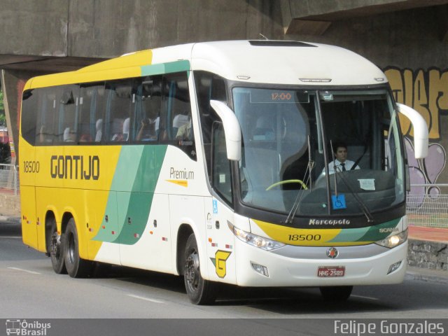 Empresa Gontijo de Transportes 18500 na cidade de São Paulo, São Paulo, Brasil, por Felipe Gonzales. Número da foto: #4597601.