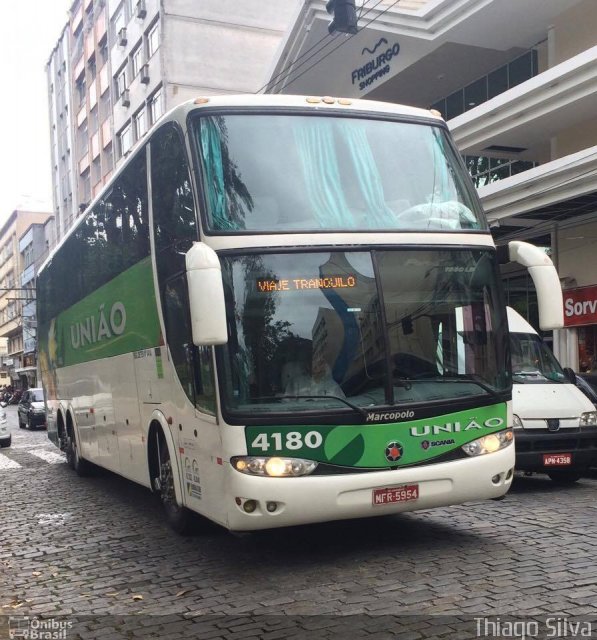 Empresa União de Transportes 4180 na cidade de Nova Friburgo, Rio de Janeiro, Brasil, por Thiago Silva. Número da foto: #4601283.