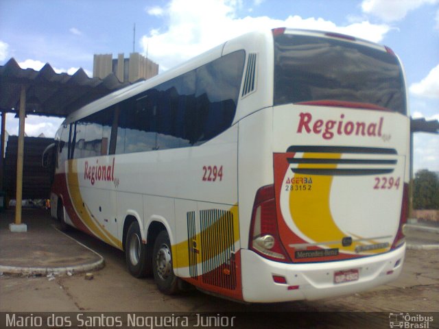 Viação Regional 2294 na cidade de Inhambupe, Bahia, Brasil, por Mario dos Santos Nogueira Junior. Número da foto: #4600682.
