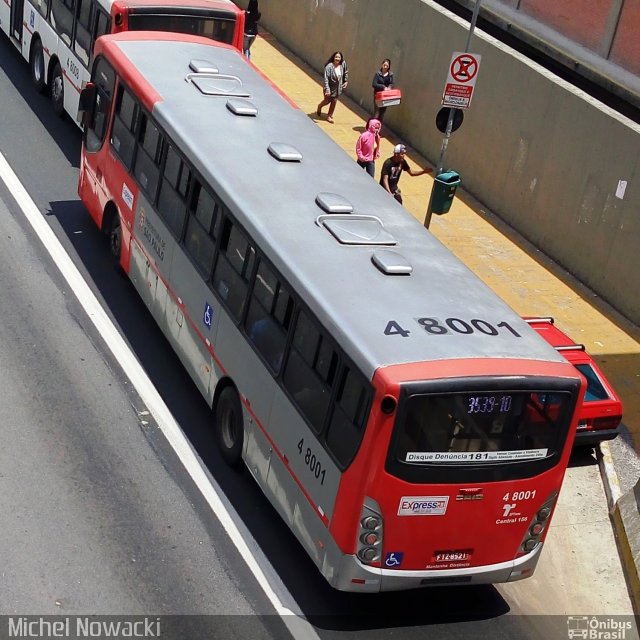 Express Transportes Urbanos Ltda 4 8001 na cidade de São Paulo, São Paulo, Brasil, por Michel Nowacki. Número da foto: #4599871.