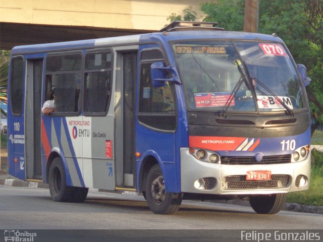 Viação São Camilo 110 na cidade de Santo André, São Paulo, Brasil, por Felipe Gonzales. ID da foto: 4600746.