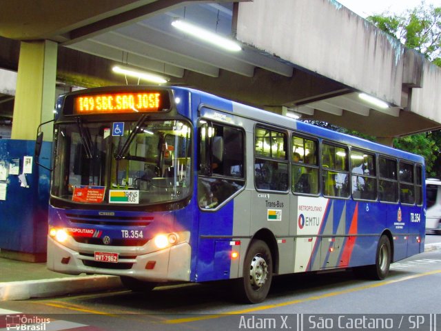 Trans Bus Transportes Coletivos TB.354 na cidade de São Caetano do Sul, São Paulo, Brasil, por Adam Xavier Rodrigues Lima. Número da foto: #4600869.