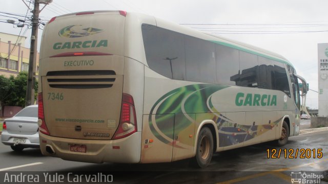 Viação Garcia 7346 na cidade de Londrina, Paraná, Brasil, por Andrea Yule Carvalho. ID da foto: 4601712.