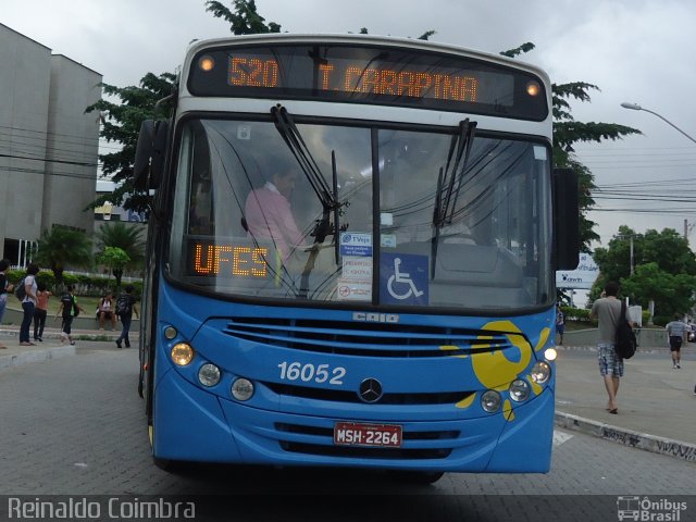 Expresso Santa Paula 16052 na cidade de Vitória, Espírito Santo, Brasil, por Reinaldo Coimbra. ID da foto: 4603562.